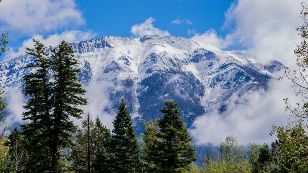 A snowy mountain in Pagosa Springs, Colorado